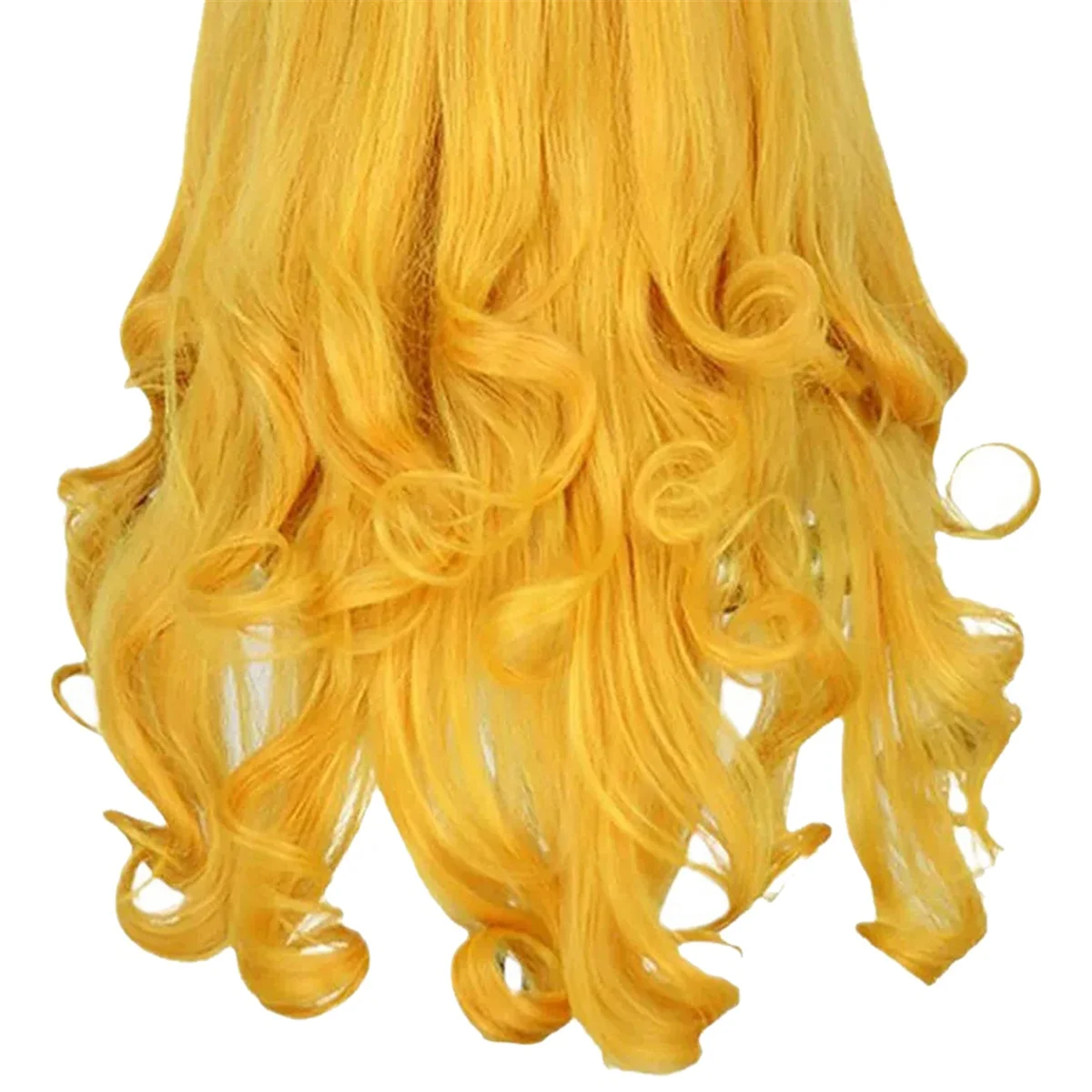 Anime Sleeping Beauties Princess Wig Women Long Yellow Hair Cosplay Costume parrucche di Halloween capelli lunghi ricci