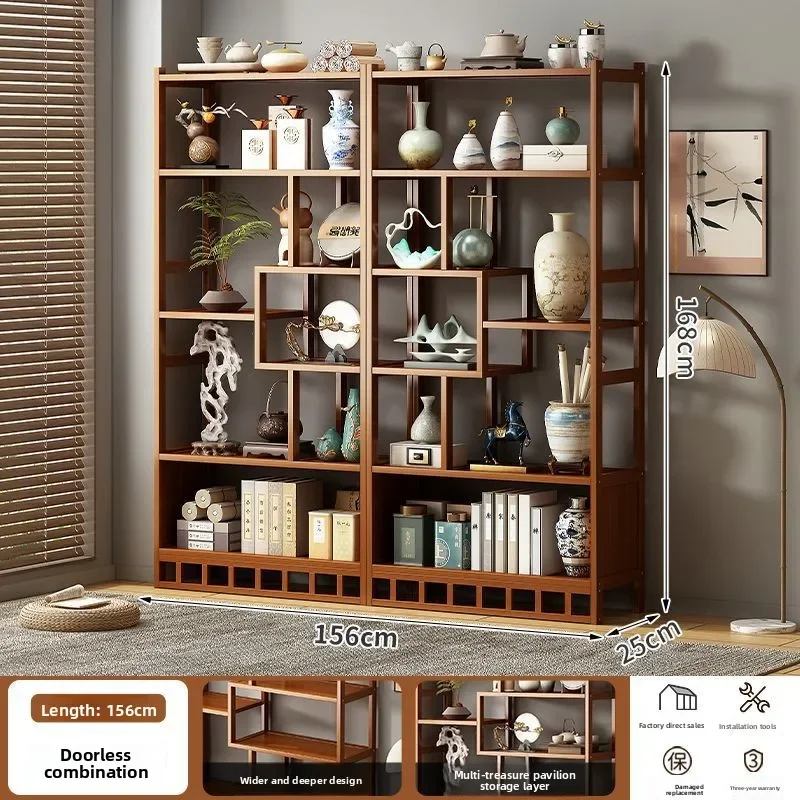 

Multi-functional Bogu rack Chinese tea cabinet storage rack Nanzhu tea set storage rack tea shelf display rack