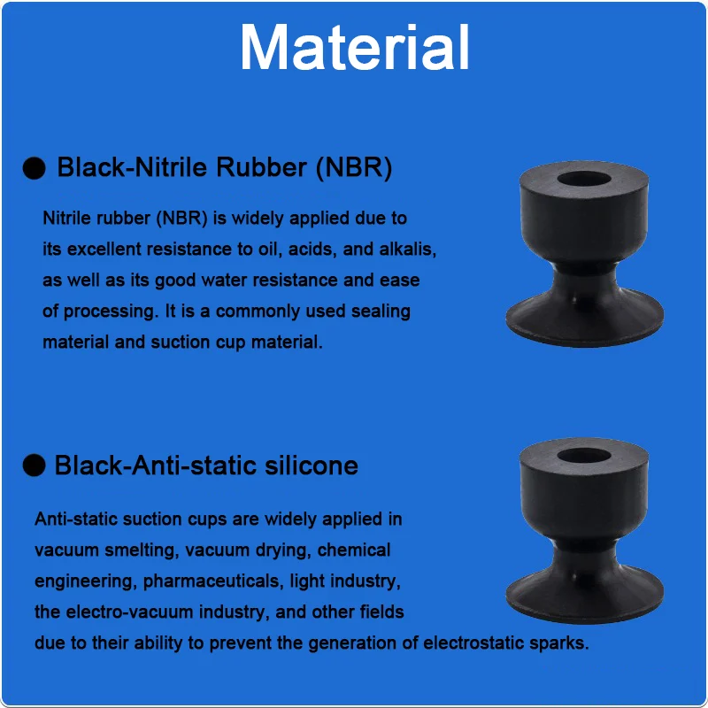 5PCS/PACK J-WEP Series Vacuum Suction Cups J-WEP31/32-4/6/8/10/15/20/25/30/40 Pneumatic Fitting Suction Nozzle