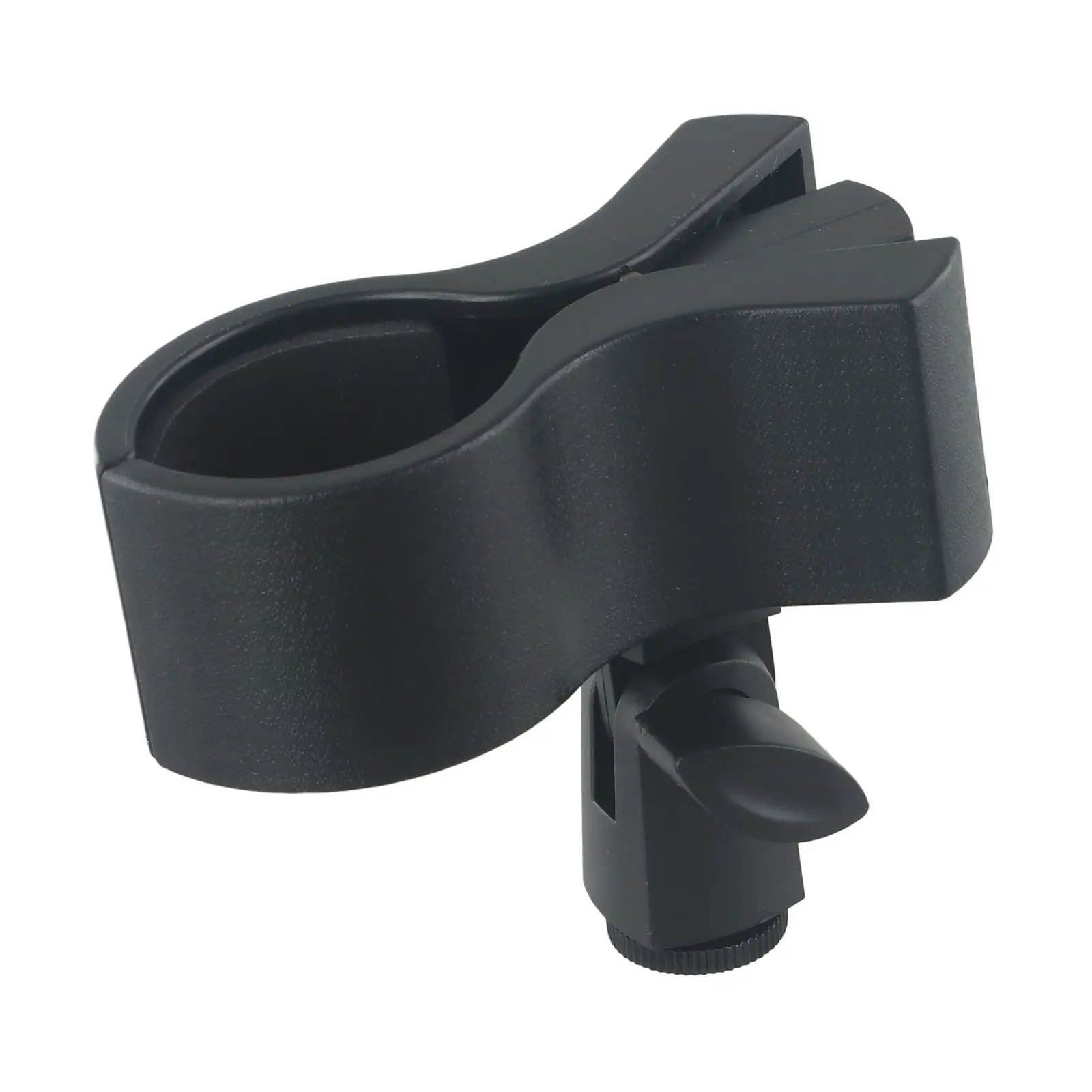 Brandneuer Mikrofon-Clip-Halter mit 3/8-Adapter für 3,2–6,8 cm Mikrofon aus Kunststoff 180 °   Rotation Schwarz Bruchfest