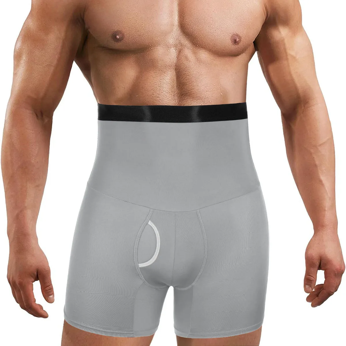 Mannen Body Shaper Hoge Taille Controle Slipje Ondergoed Boxer Briefs Buik Vormgeven Shorts Afslanken Trainer Compressie Shapewear