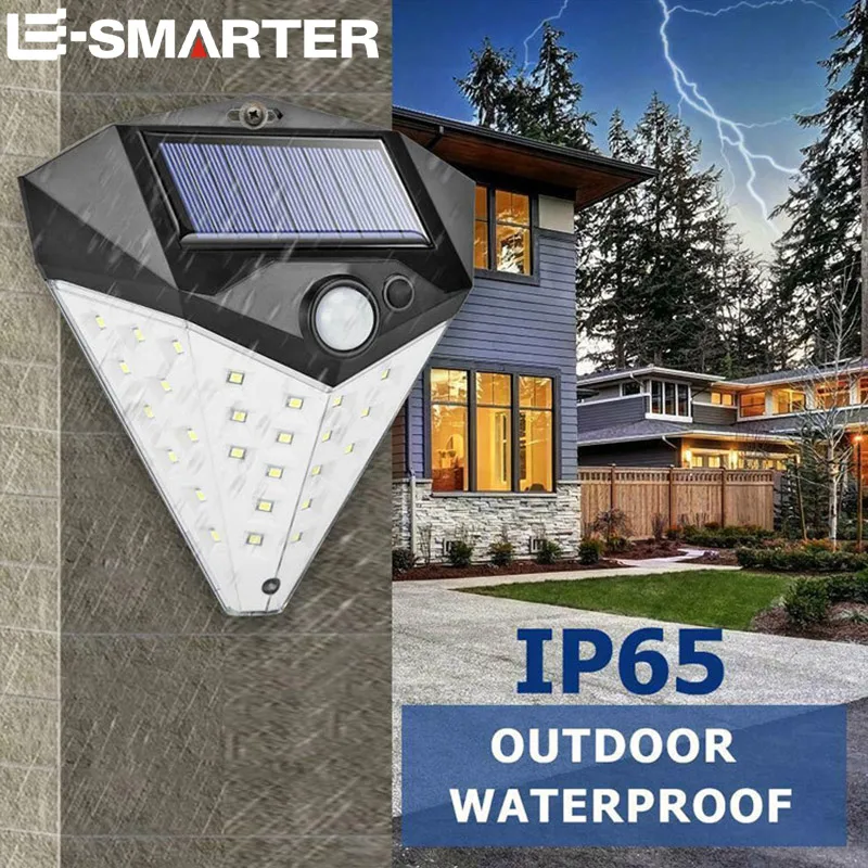 

LED Solar-Powered Wall Light 36LEDs Human Body Motion Sensor Lamp High Bright IP65 Waterproof Outdoor Garden Emergency Light