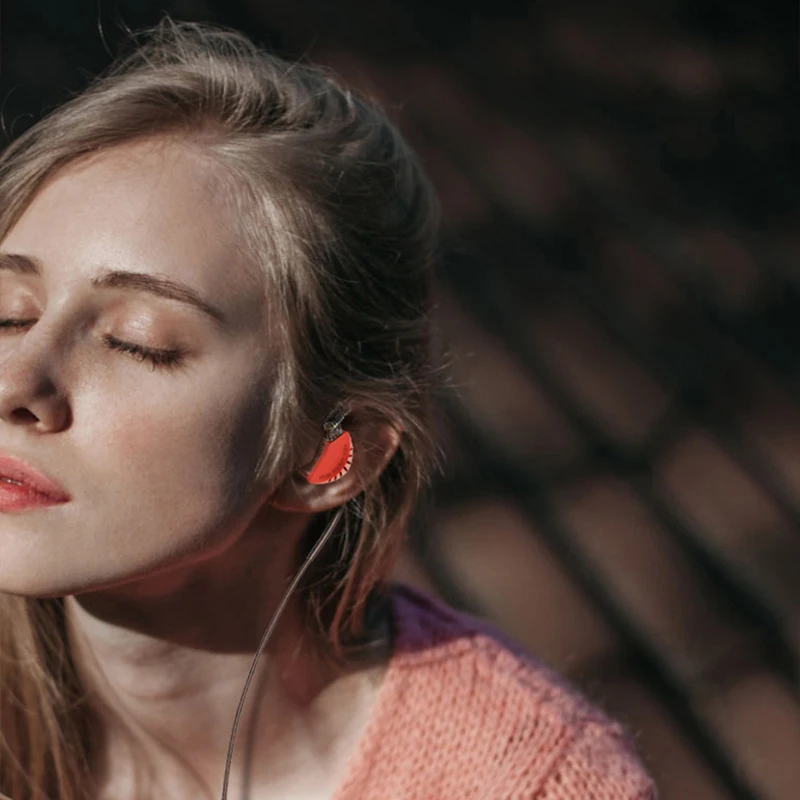 Auscultadores com Microfone com Cancelamento de Ruído, Earbuds LD2 Music Monitor, Fone Hi Fi Baixo, Destacável, Plug L-Shape, Fones De Ouvido Com Fio