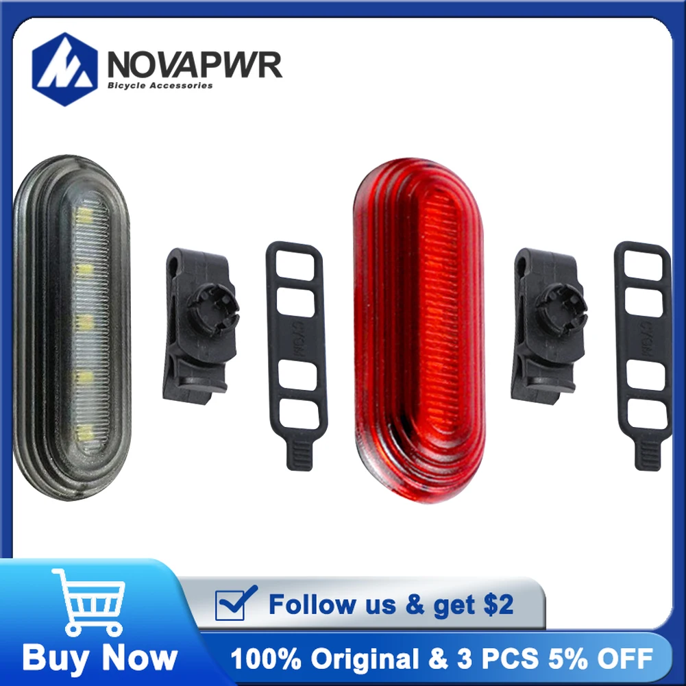 

2Pcs USB Rechargeable Bike Tail Light, 5 Modes LED Rear Lamp, Multifunctional Cycling Safety Light for Riding Accessories