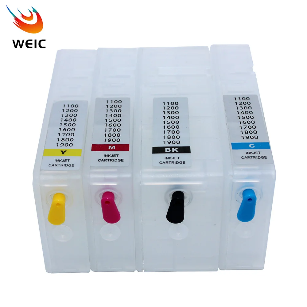 4PC/Set PGI-1100 Refill Ink Cartridge for Canon MAXIFY MB2010 MB2110 MB2710 Printer with ARC Chip