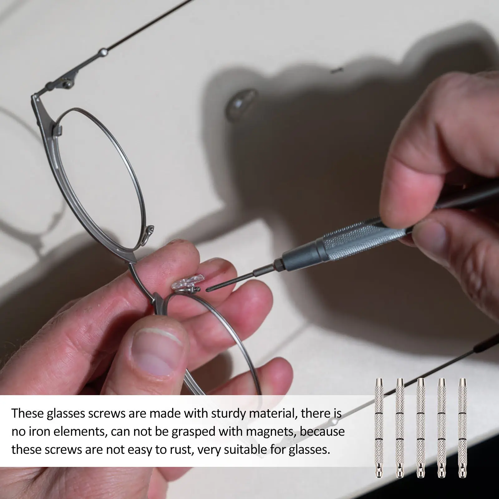 5Pcs Glasses Repairing Screwdrivers Durable Aluminium Alloy Multi-Functional Repair Tool for Eyeglasses Sunglasses Watch