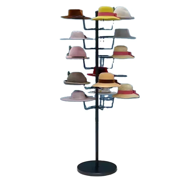 

Multi-Layer Rotating Mobile Hat Rack Floor-Standing Coat And Hat Storage Cage