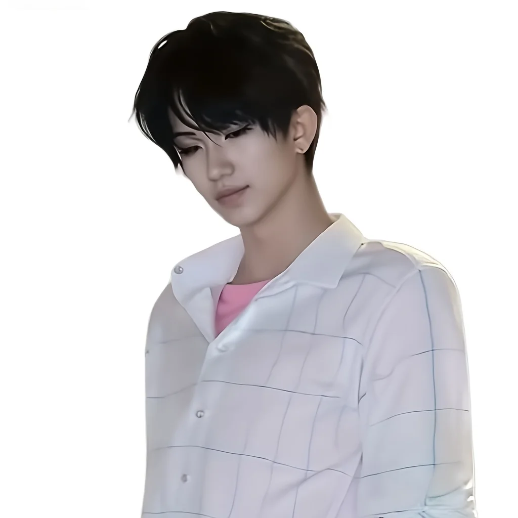 Peluca de cosplay Jinu con temática de anime para hombre - Negra recta / Estilo coreano para disfraces de Halloween, fiestas de cosplay y uso diario - Buscando