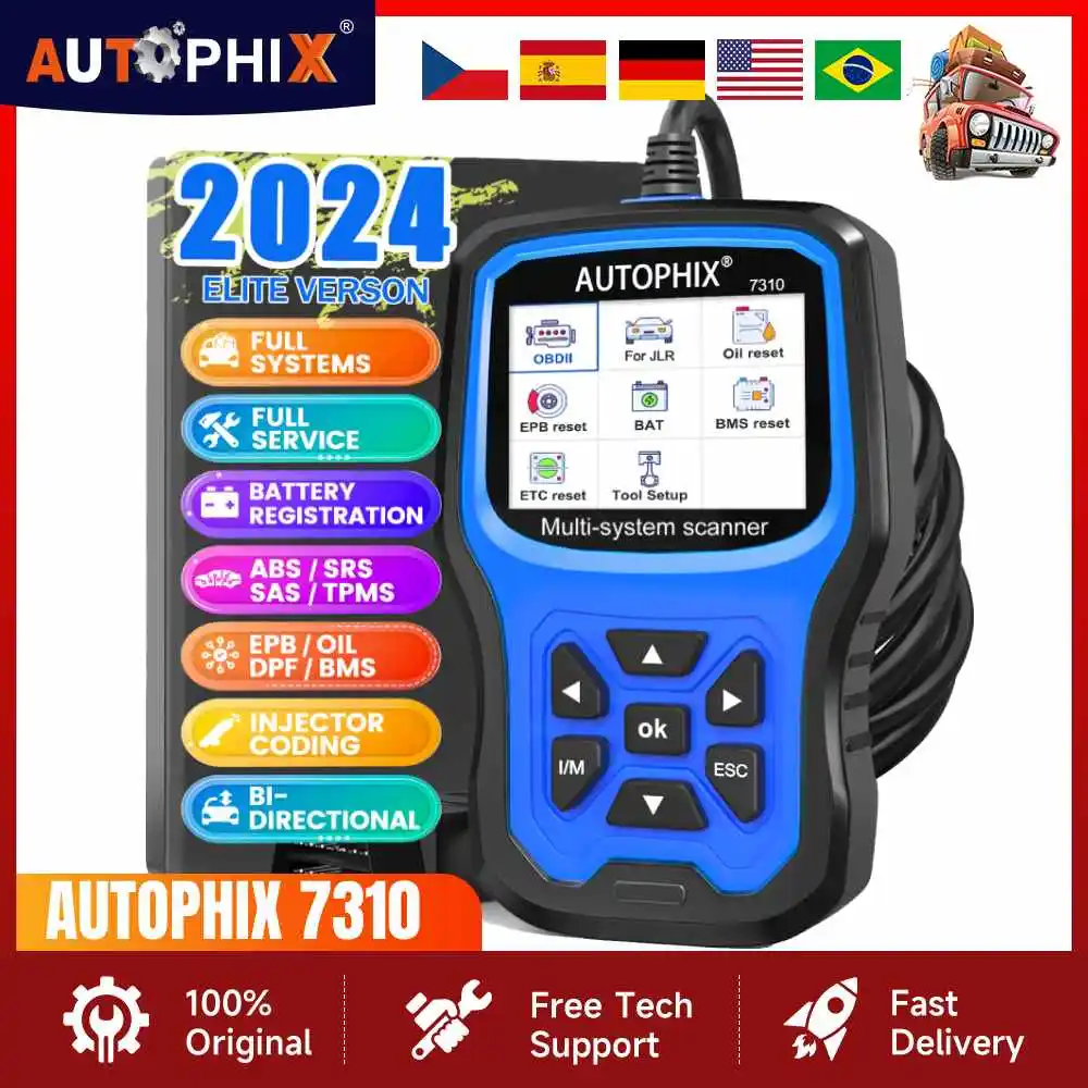 AUTOPHIX 7310 OBD2 Scanner For Land Rover Jaguar Full Systems Car Code Reader Oil D-P-F ABS Diagnostic Tool For JLR After 1996