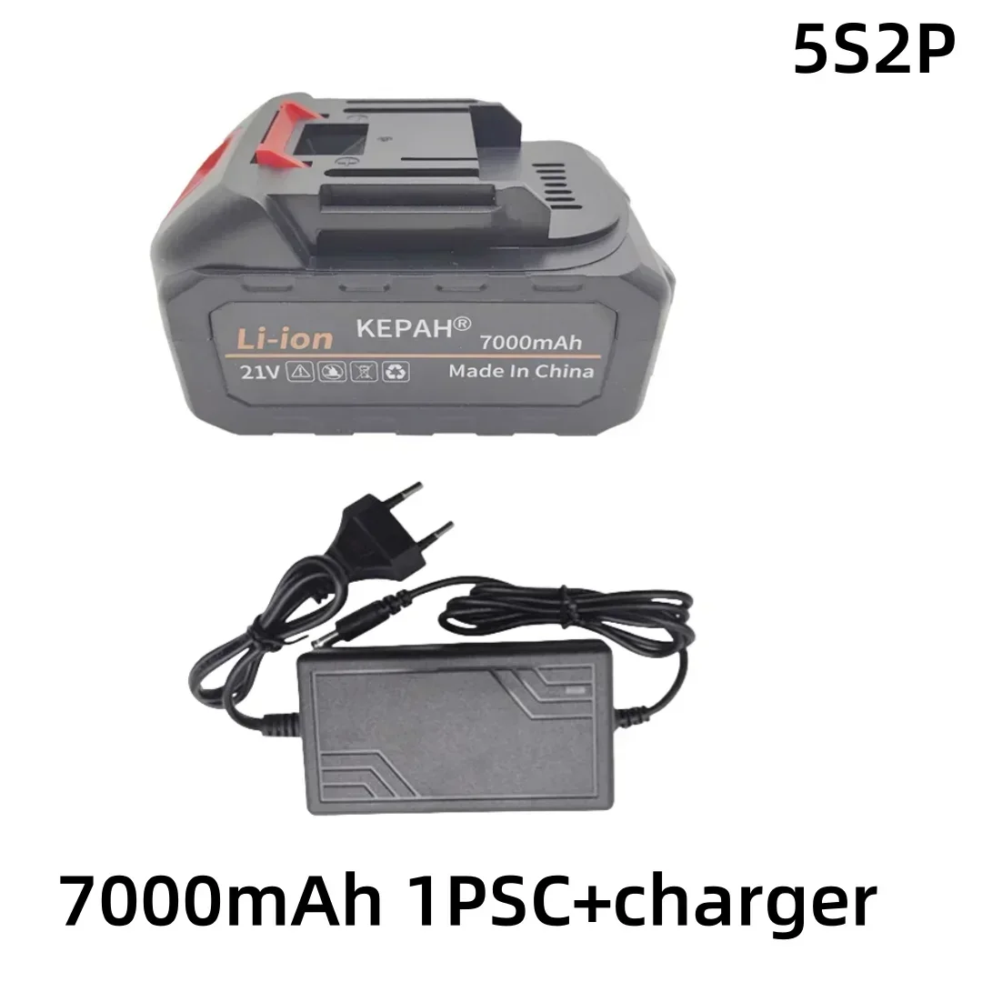 New 21V 7000mah fast charging lithium-ion battery for electric tools,charger, suitable for BL1850, BL1840, BL1440 (196391-6)