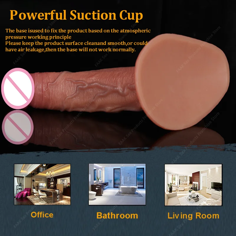 Realistic Skin Feeling Dildo Fake Penis Masturbator For Women Vagina Massage Sexy Toys For Woman Dildo With Suction Cup Buttplug