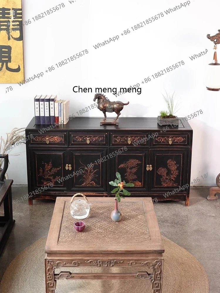 

X Storage, long dining side cabinet B & B hotel living room entrance solid wood