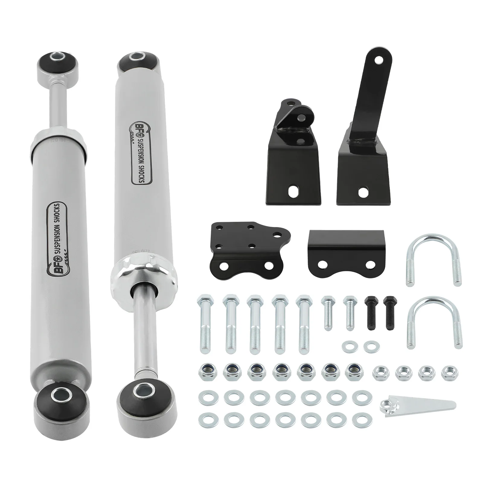 Dual Steering Stabilizer Kit for Dodge Ram 2500 3500 2003-2012 4WD Powder coated