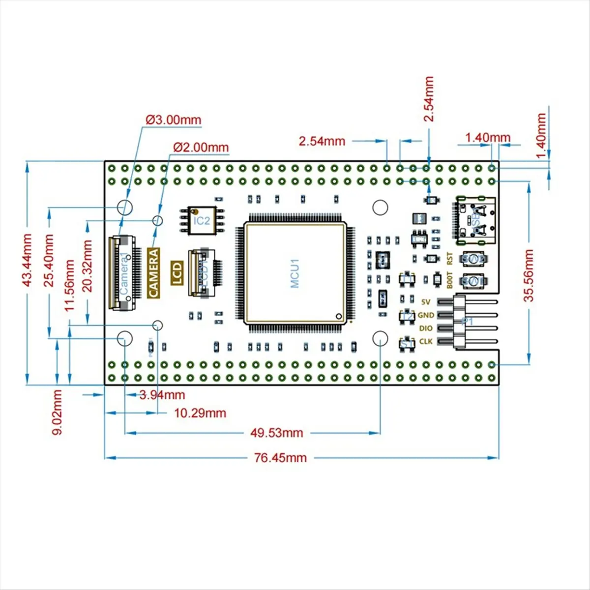 STM32H723ZGT6 Core Board Chip STM32 STM32H723 STM32H H723ZG System Learning Development Board Demo Module-A50M