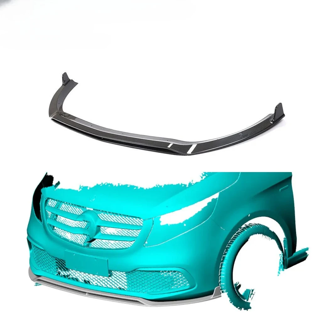 Modify Luxury Carbon Fiber W447 V Class Car Front Bumper Spoiler for Mercedes Benz V220D V250 Passenger Van 4-Door 2020-2021