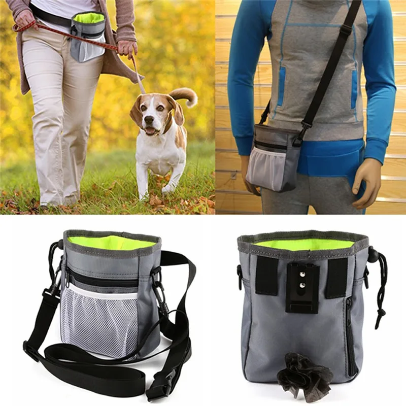 Pet Dog Puppy Training Treat Snack Pet Feed Pocket Pouch Multifunctional Pouch Food Crossbody Bag Pocket Dogwalking Waist Bag