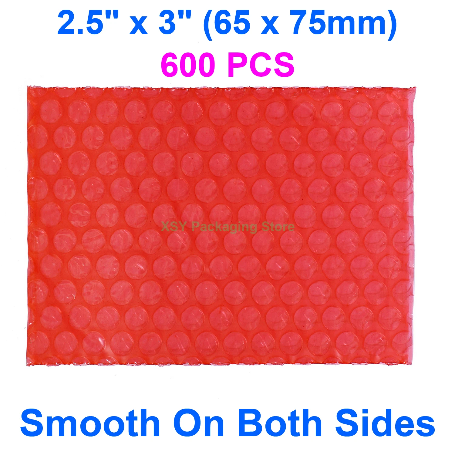 

600 Pieces 2.5" x 3" (65 x 75mm) Red Anti Static Bubble Bags Electronic Product Packing Plastic Poly Envelopes Package Pouches