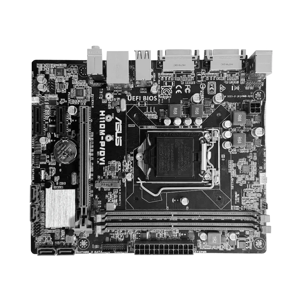 Asus H110M-P/DVI Motherboard LGA 1151 Intel H110 DDR4 32G support 6100 6400 7300 7700 7100 6500  G4600 7600 cpu M.2 Micro ATX