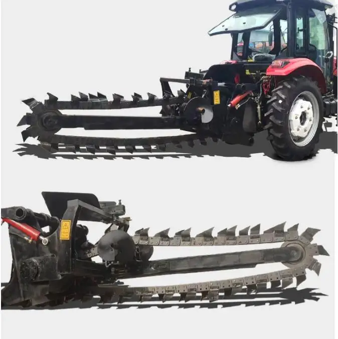 Chain Type Rock Trenching Machine/farmland Orchard Deep Ditch Natural Gas Water Pipeline Trencher/yam Soil Road Slotting Machine