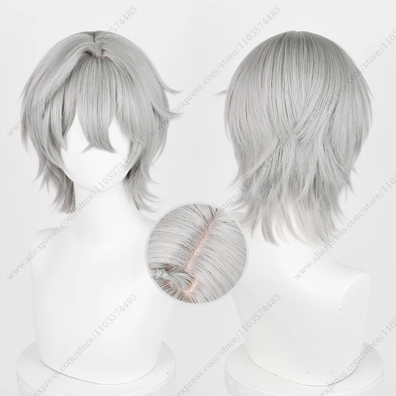 Phaethon-peruca sintética para cosplay, cabelo curto, resistente ao calor, tamanho 35cm/33cm