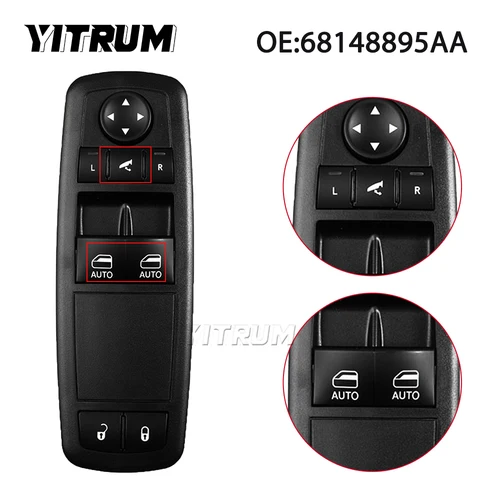 Imagen 2 del producto YITRUM 68148895 AA 68091001 AB 68148895 AB nuevo interruptor de ventanilla eléctrica del lado del conductor para Dodge Ram 1500 2500 3500 2013-2016