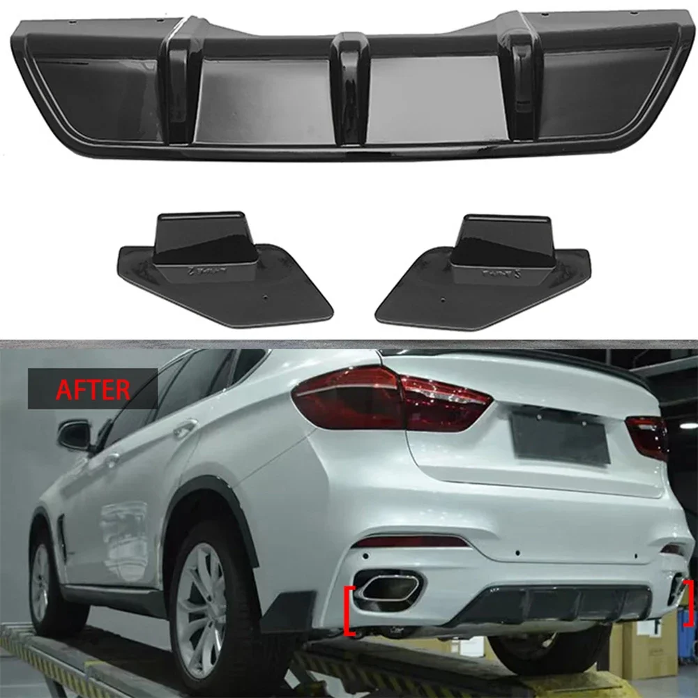 Car Rear Bumper Diffuser Lip Body Kit For BMW X6 F16 sDrive35i 50i xDrive35i 50i 2014 2015 2016 2017 2018 2019