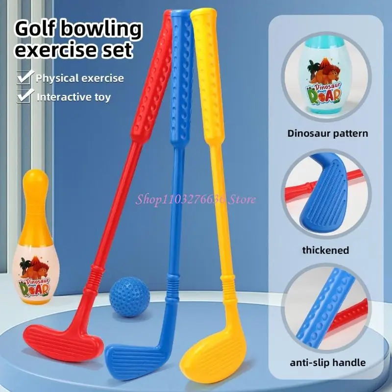 R6FD Safe Junior Golf Bowling Set พร้อมกอล์ฟคลับและบอลเพื่อความบันเทิงในร่ม