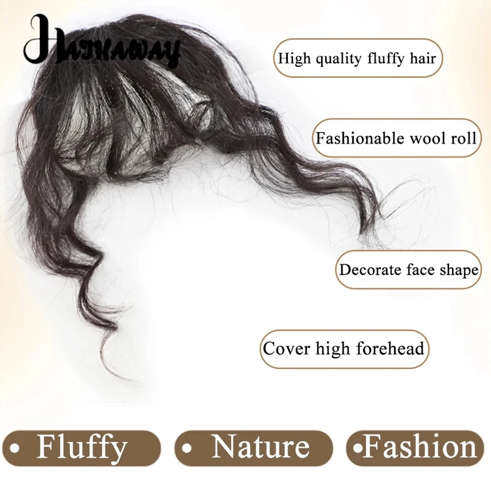 Synthetic Bangs Wig Piece Female Age Reduction French Air Bangs Fluffy Invisible Wool Roll Wig Patch