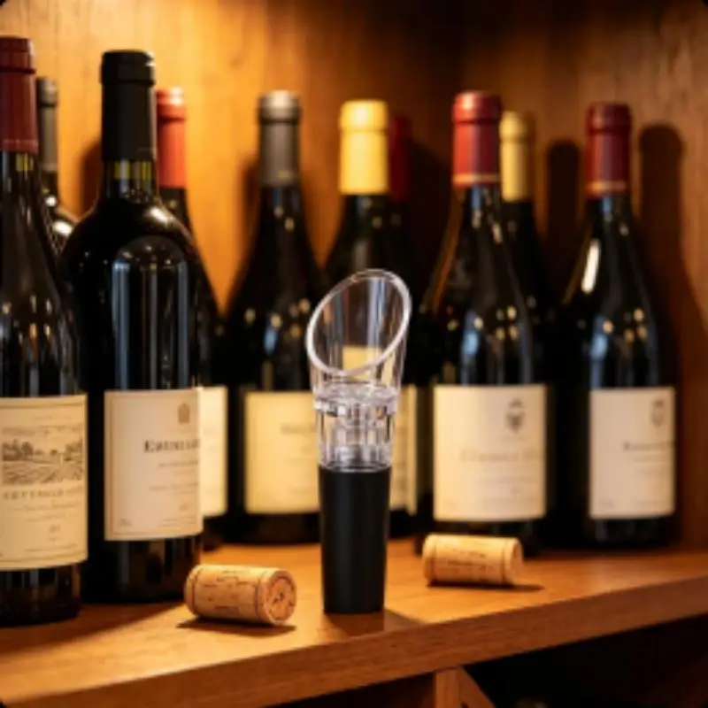 Wine Aerator Pourer Spout With Vacuum Wine Stopper Wine Air Aerator & Wine Saver Pump Set Aerate, Enjoy And Preserve Wine