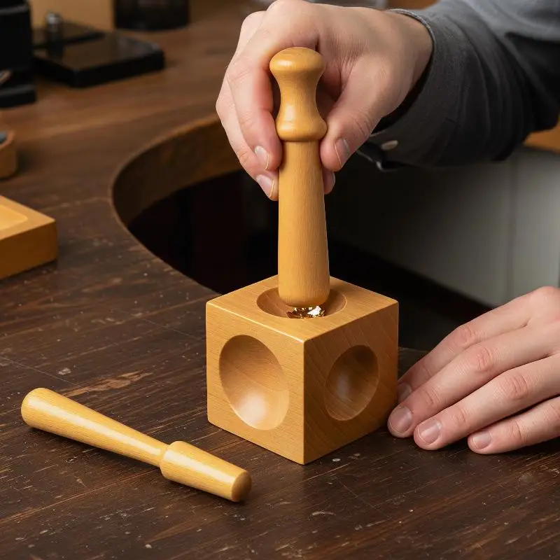 Jewelry Making Accessories Square Dapping Bench Block Doming Punch Tool Set Metal Forming Handcraft Jewellery Processing Repairs