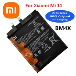 2024 Years BM4X 100% Original Battery For Xiaomi 11 Xiaomi11 Mi 11 Mi11 4600mAh Phone Replacement Battery Batteries Bateria