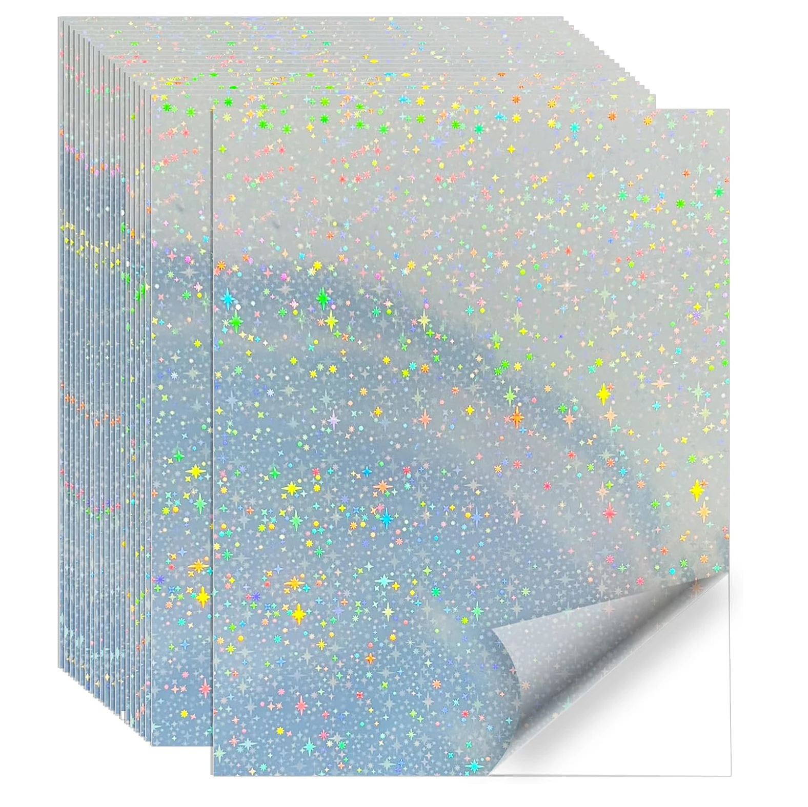 10 عبوات من ملصقات الفينيل القابلة للطباعة مقاس A4 - تصاميم النجوم - أوراق ملصقات مخصصة DIY للحرف اليدوية والمشروعات #1