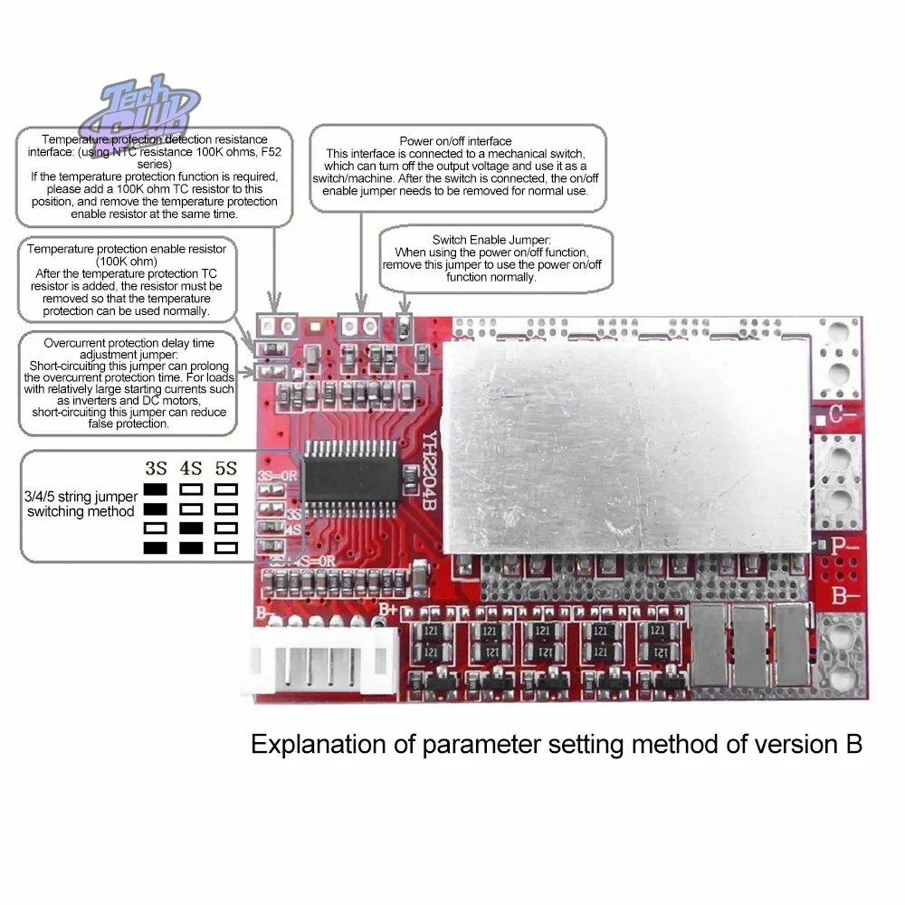 

3S 5S 50A 18650 Защитная плата литиевой батареи 3,2 V PO4 батарея BMS плата с балансом для электроинструментов аксессуары