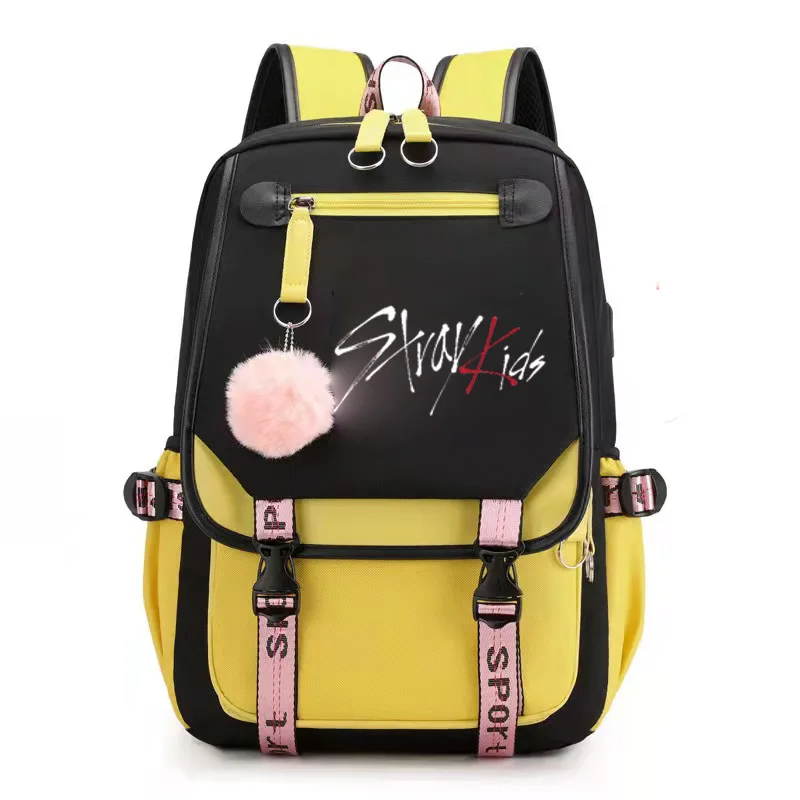 stray kidsCombination Peripheral Same Backpack Backpack Schoolbag Korean Style Student Male and Female Large Capacity New