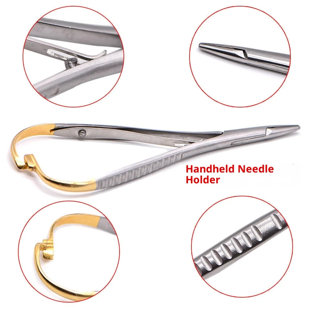

Dental imported gold-handled needle holder hand-held needle pliers needle holder steel orthodontic ligation ring pliers
