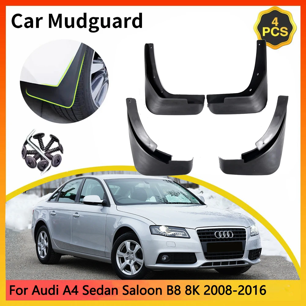 

Для Audi A4 седан, B8 8K 2008-2016 2009 2010 2011, стиль детской, передняя и задняя щитка от грязи, брызговики, крыло