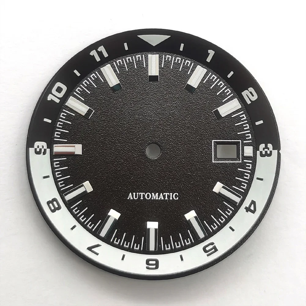 

Customized NH35 Watch Dial 36.5mm Dial With Inner Ring NH35 Watch Dial Fits for NH35 NH36 Movement Green Luminous Watch Faces