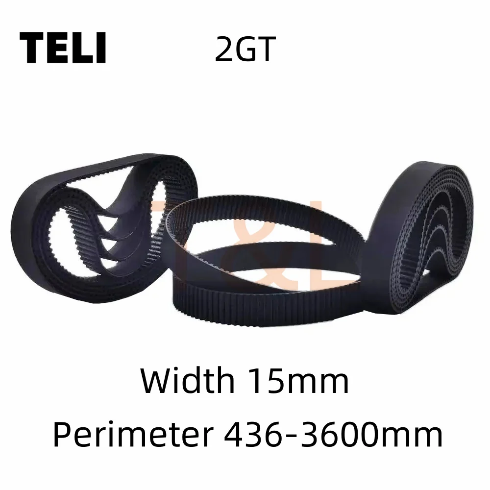 GT2 Timing Belt 2GT Width 15mm Perimeter 436-3600mm