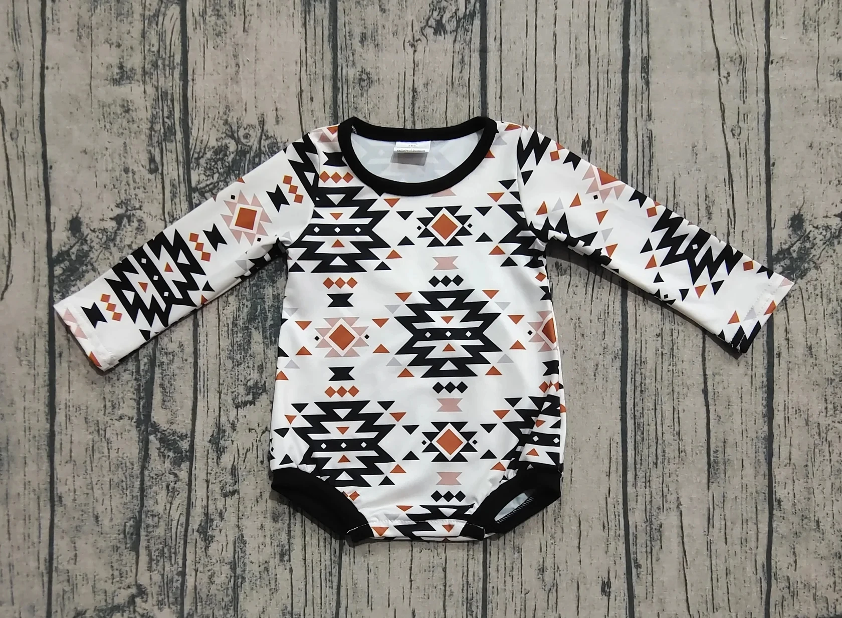 Wholesale Baby Boy Infant Bubble Romper Children Toddler Coverall Bodysuit Kids Newborn Long Sleeves Western Aztec Clothing