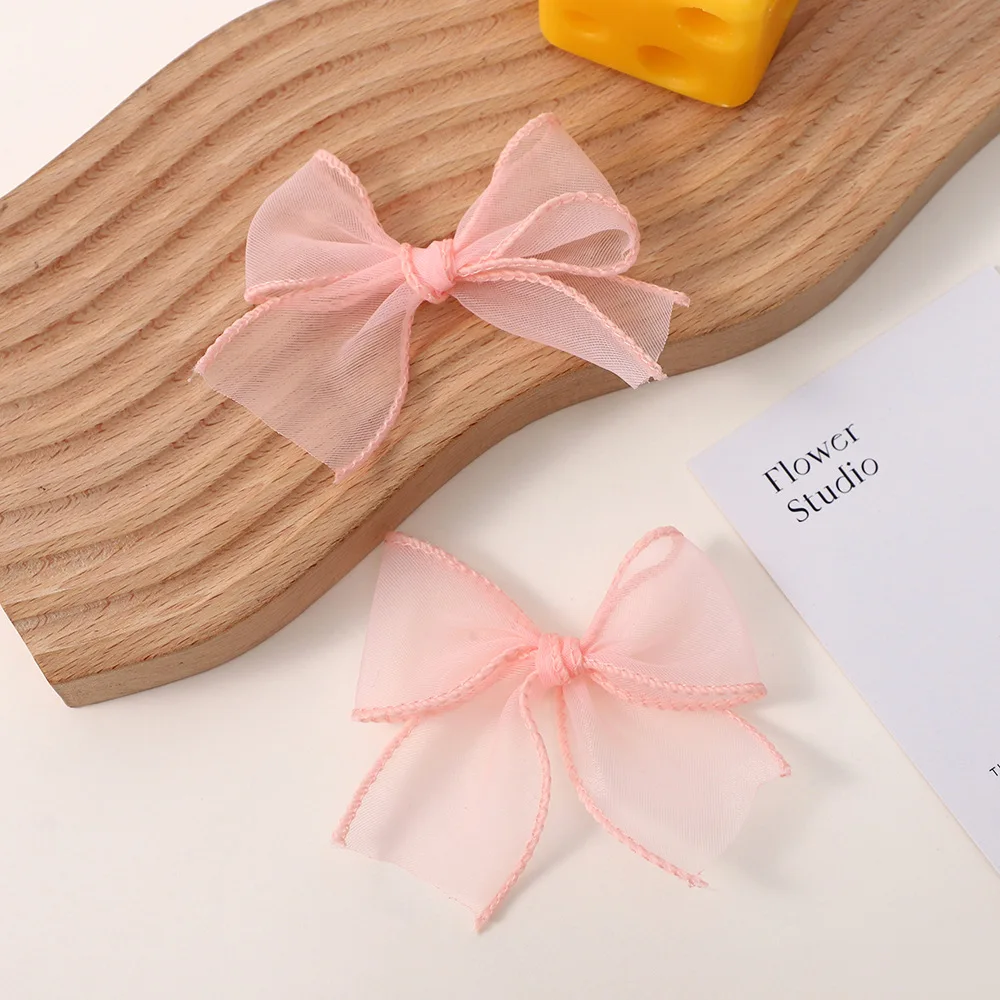 10 Stück/Lot Fischschwanz-Garnband-Schleife, schöne Organza-Spitzenschleife für DIY-Näharbeiten, Hochzeitsdekoration, Haarnadeln, Kleidungszubehör – Detail 6