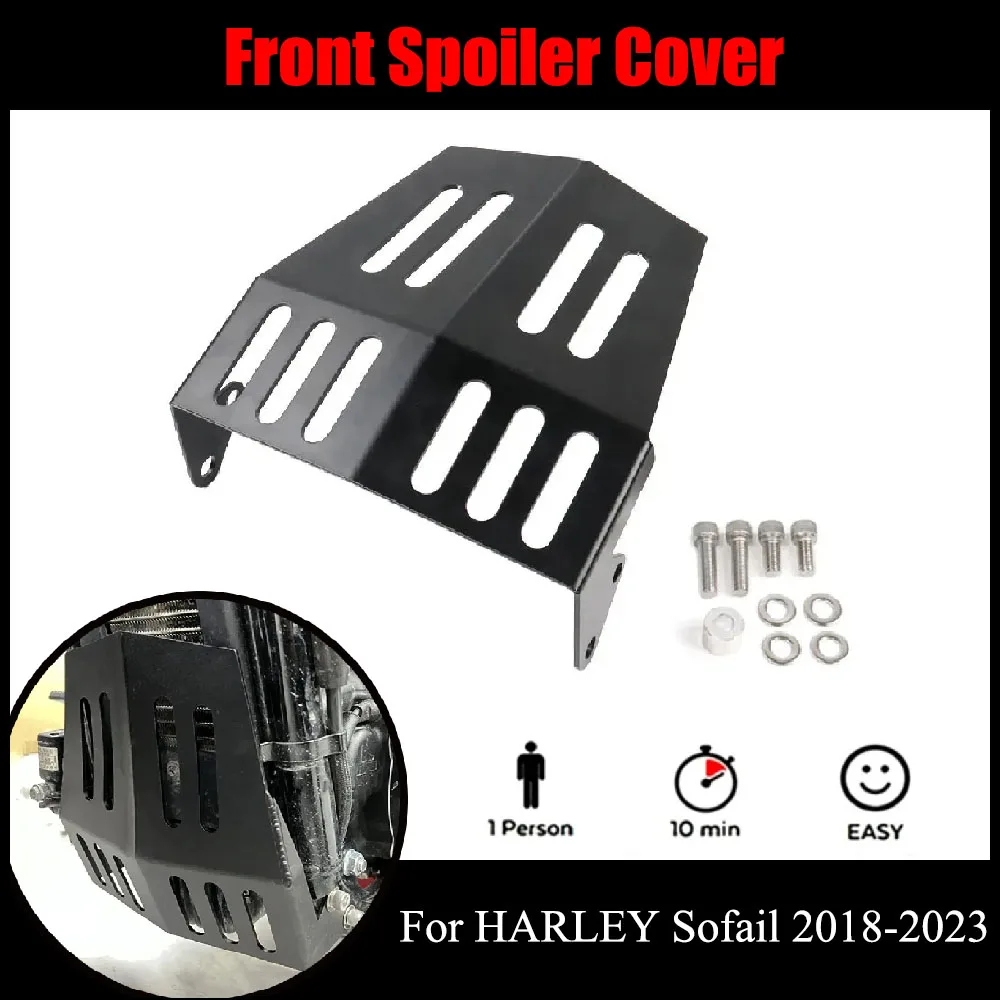 

Motorcycle Front Spoiler Cover Chin spoiler Radiator protection plateBrand NewChin Fairing Front Spoiler For HARLEY Softail18-23
