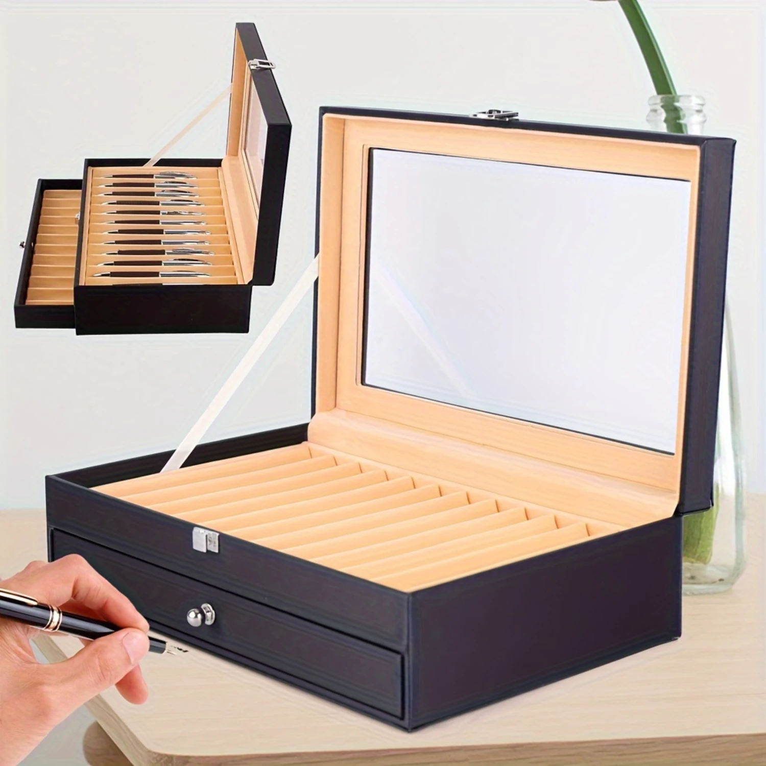 

24, кожаный держатель для перьевой ручки, органайзер, коллекционный чехол, НОВЫЙ