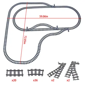 MOC城市火車軌道交叉口套裝,帶有凸點間隙的三岔道岔積木,適合兒童的科技啟蒙玩具 10 最佳銷售 積木技術 - №5