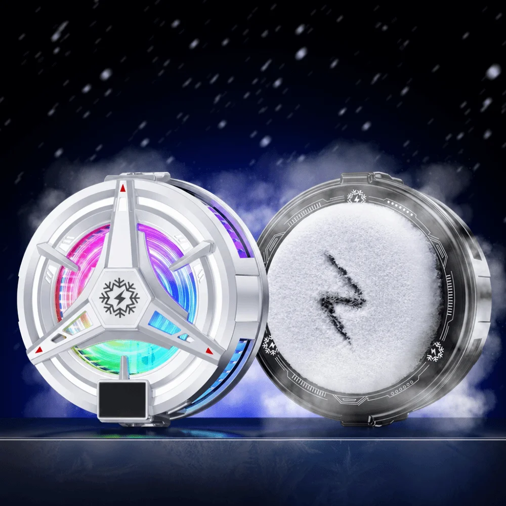With Back Clip Magnetic Phone Radiator Long Lasting Rechargeable Mobile Phone Cooler Fast Cooling LED Light Cooling Fan