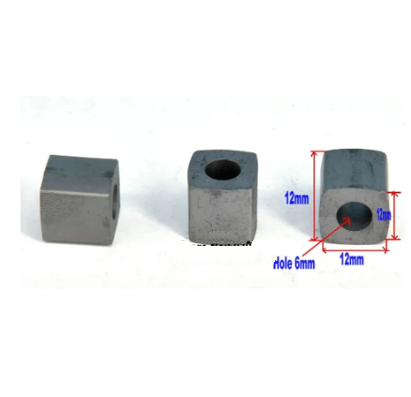 EDM YG8 Tungsten Conductive Carbide Block L12*W12*H12*Inner Hole6mm for CNC Wire Cut Machine 5PCS