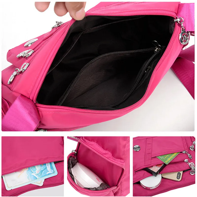 Fashion Women‘s Shoulder Messenger Bags Waterproof Nylon Oxford Crossbody Bag Handbags Large Capacity Travel Bag Women Purse