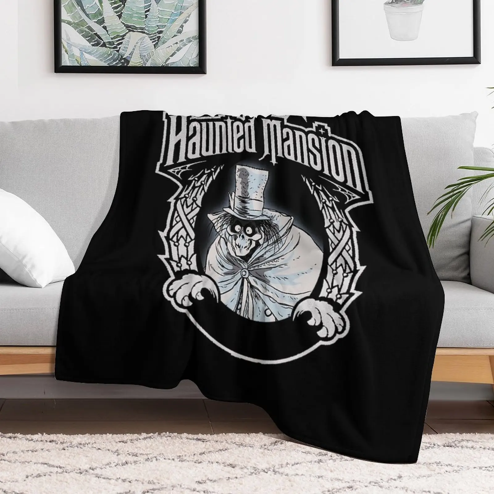 Halloween Haunted Hatbox Mansion Ghost Horrorr Throw Blanket Tourist warm for winter Blankets