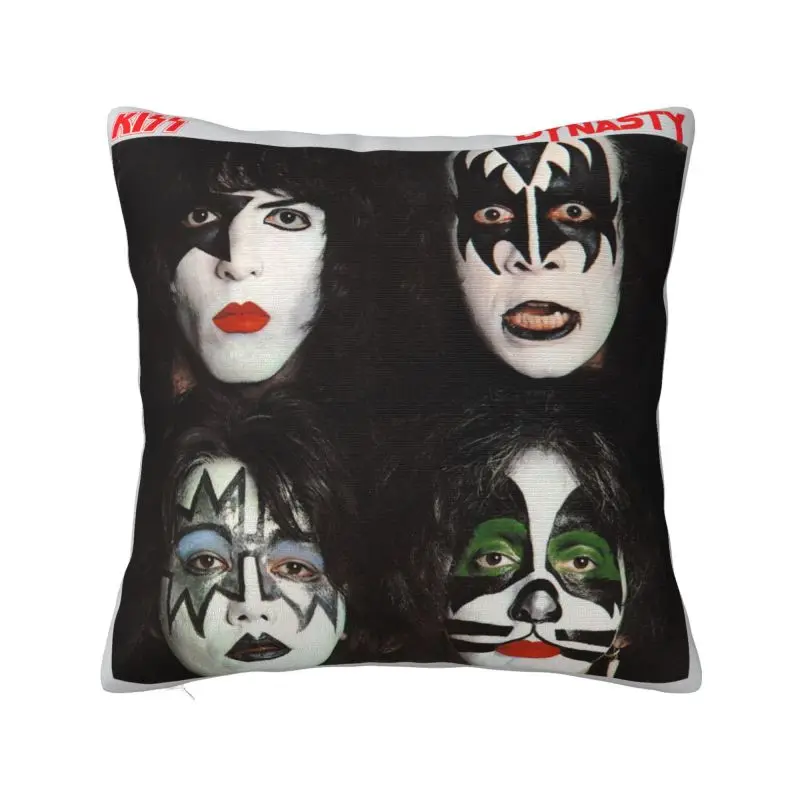 

Custom Kiss Rock Roll Pillowcase Gorgeous Metal Heavy Band Cushions Cover Square Pillowcase