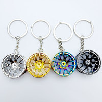 Creative Gear Head Keychain Speed Keyring for Car Key Turbo Hub Brake Keychain Fingertip Gadget Alloy Keyring Pendant Toy Gift