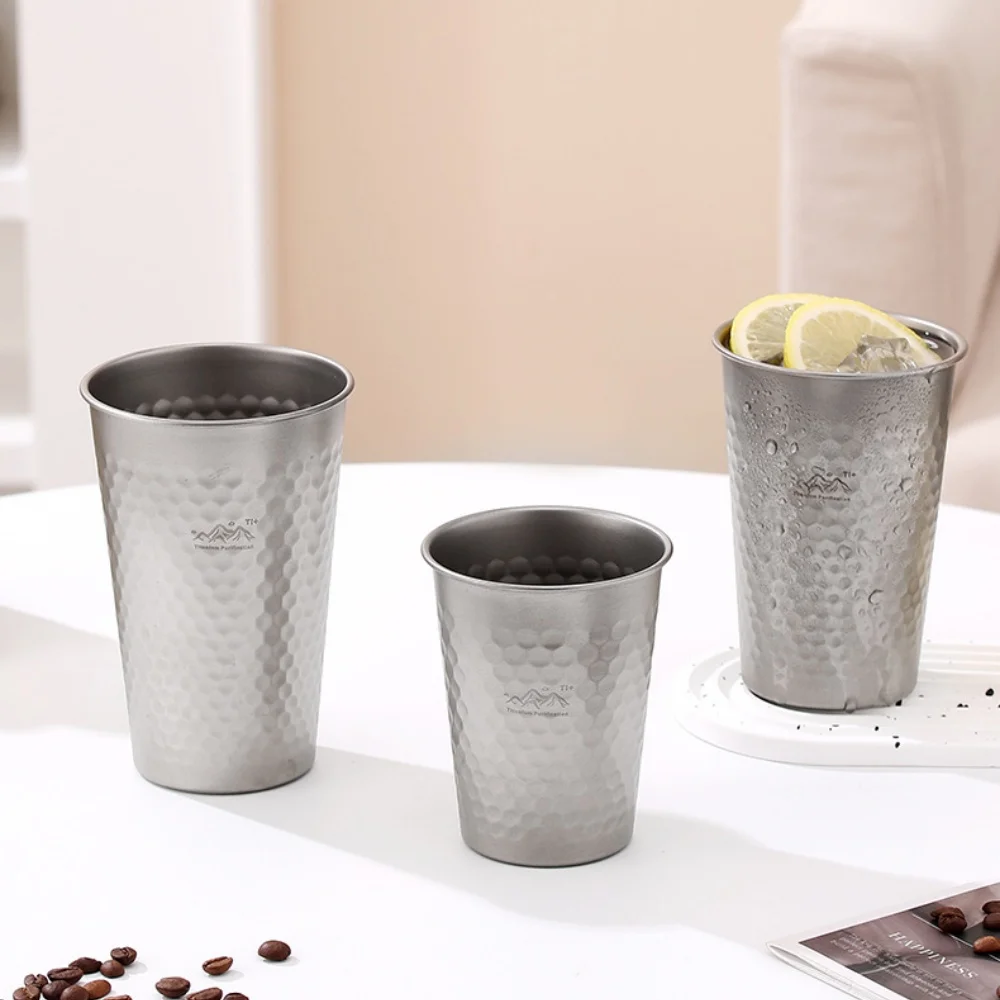 350/500/600 ml Home Outdoor Camping Picnic Beer Cups Pure Titanium Drinking Cups Water Tumblers Ultra-Light Cups For Outdoor image 3